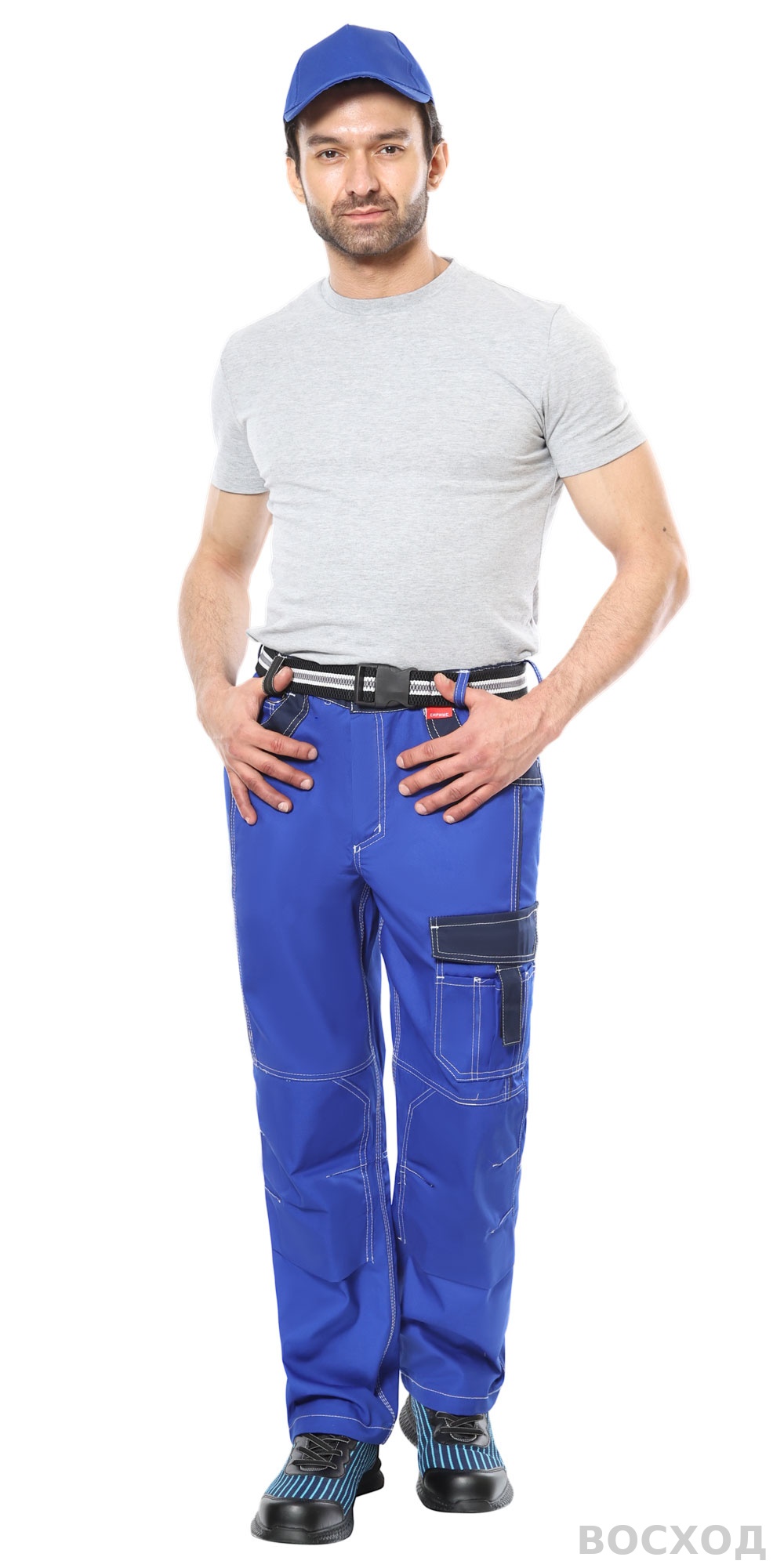 Костюм СИРИУС-ПРЕСТИЖ куртка, брюки, с синим