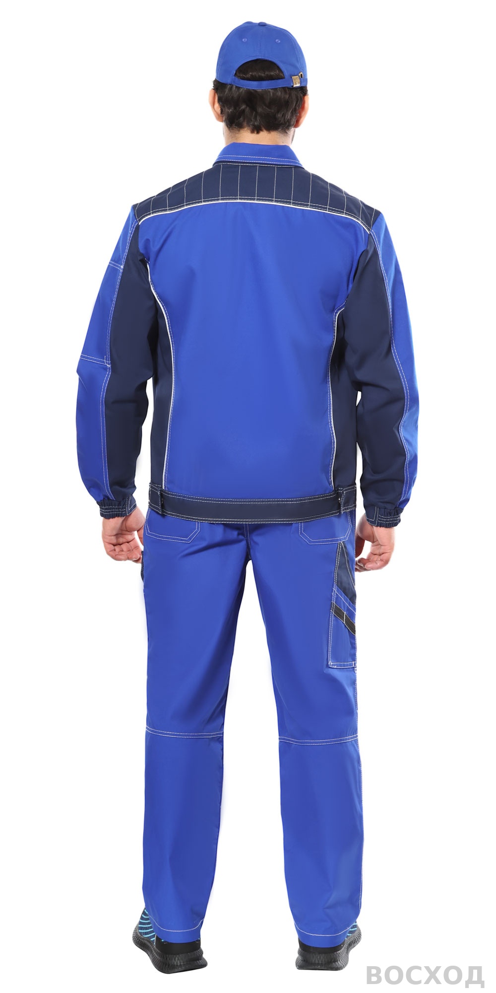 Костюм СИРИУС-ПРЕСТИЖ куртка, полукомбинезон, с синим