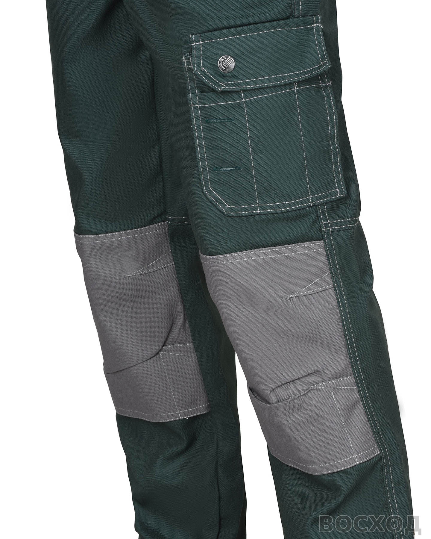 Брюки СИРИУС-ВЕСТ-ВОРК зеленые со ср. серым