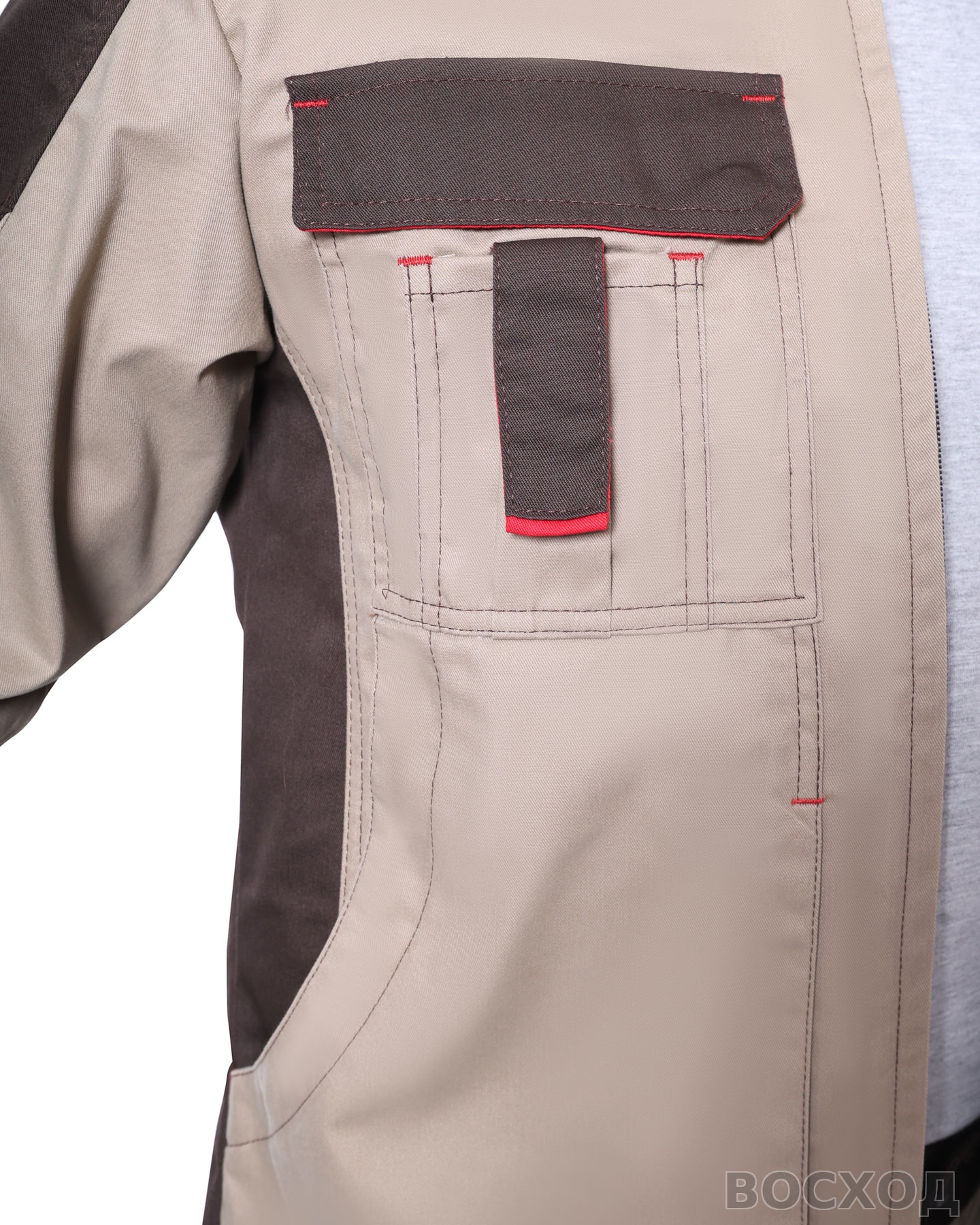 Костюм СИРИУС-ДЖЕТ БРАУН куртка, брюки с т.коричневым тк. мех. стрейч с ВО