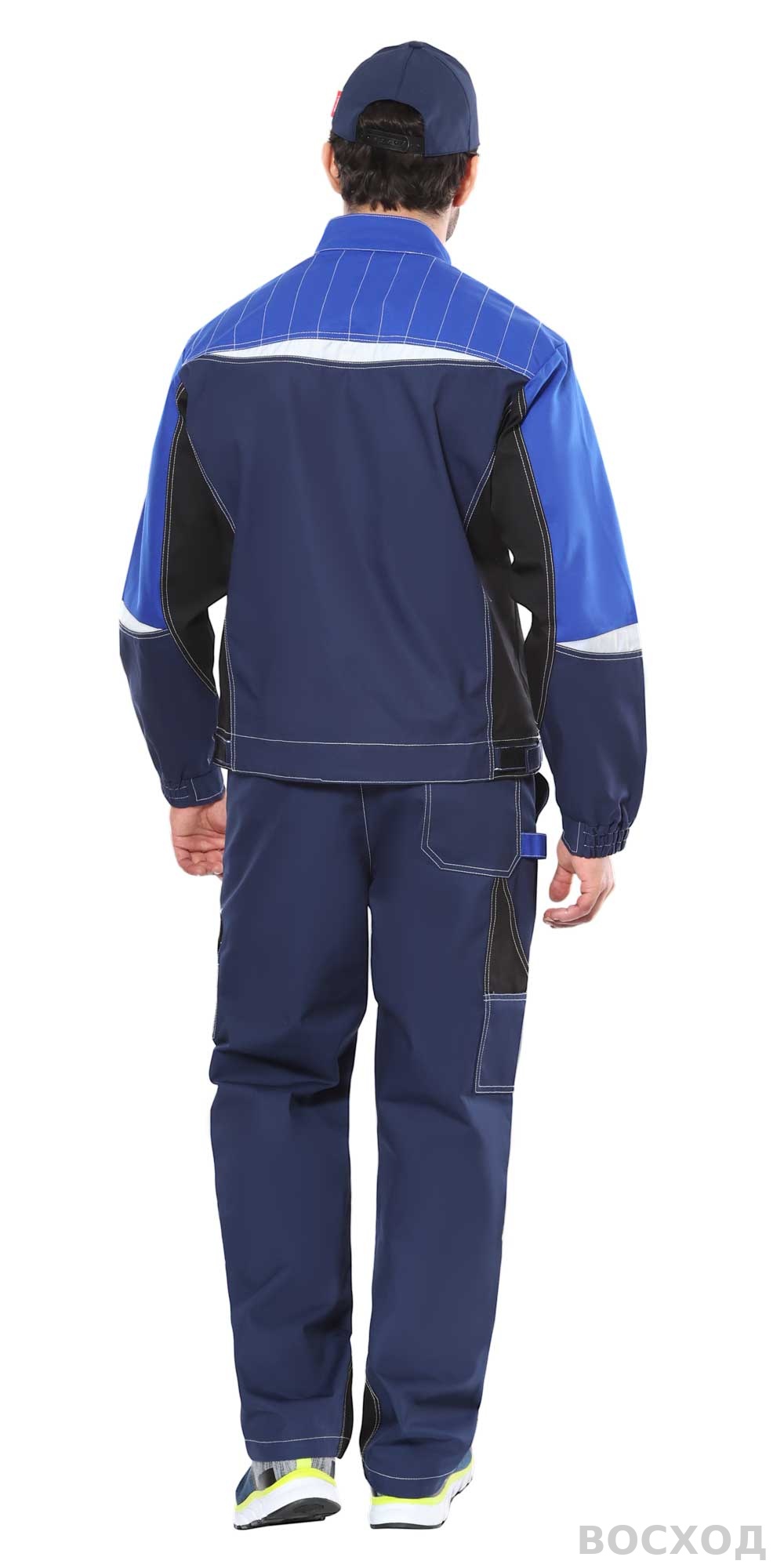 Куртка СИРИУС-ФАВОРИТ-МЕГА т. с черным и васильковым, СОП