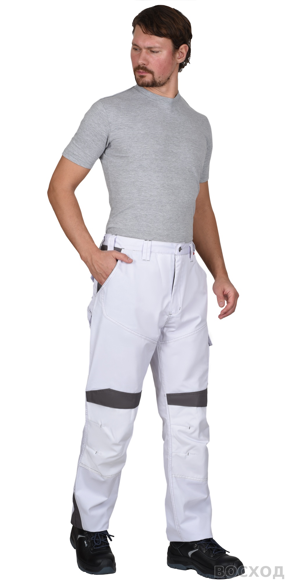 Брюки СИРИУС-ЦИТРИН со средне-серым