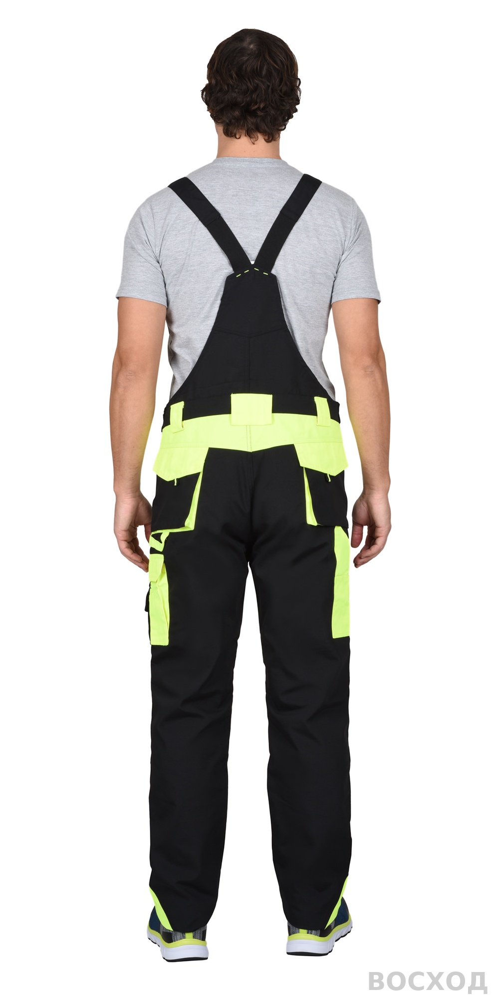 Костюм СИРИУС-ОНИКС куртка, п/к черный с лимонным