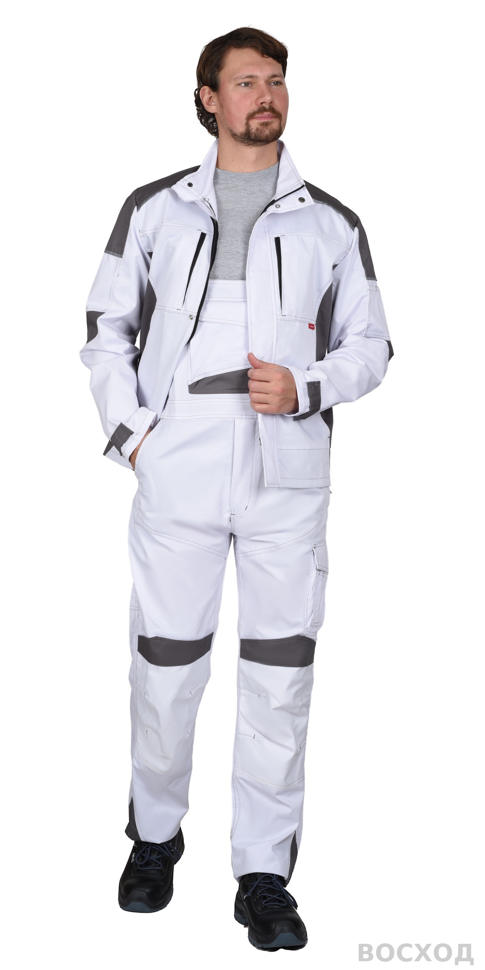 Костюм СИРИУС-ЦИТРИН куртка, п/к со средне-серым