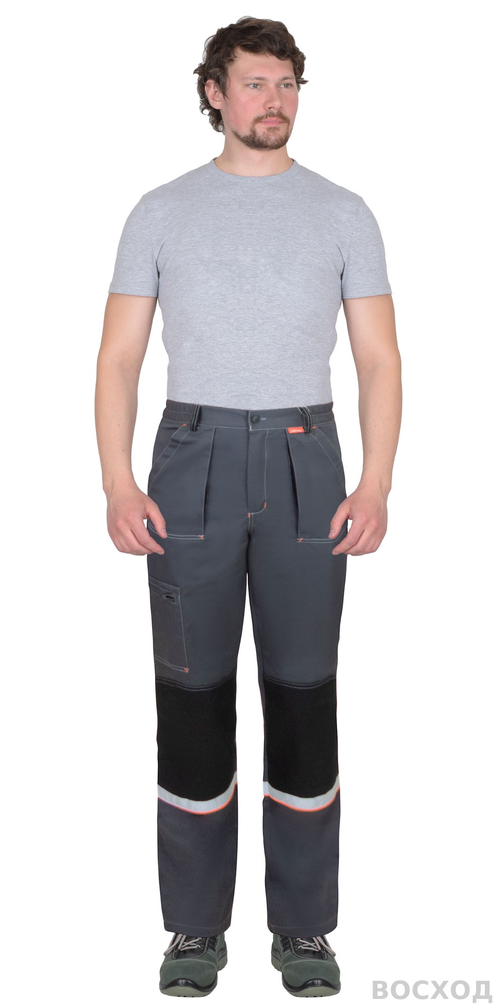 Брюки СИРИУС-РОДОС темно-серые с черным