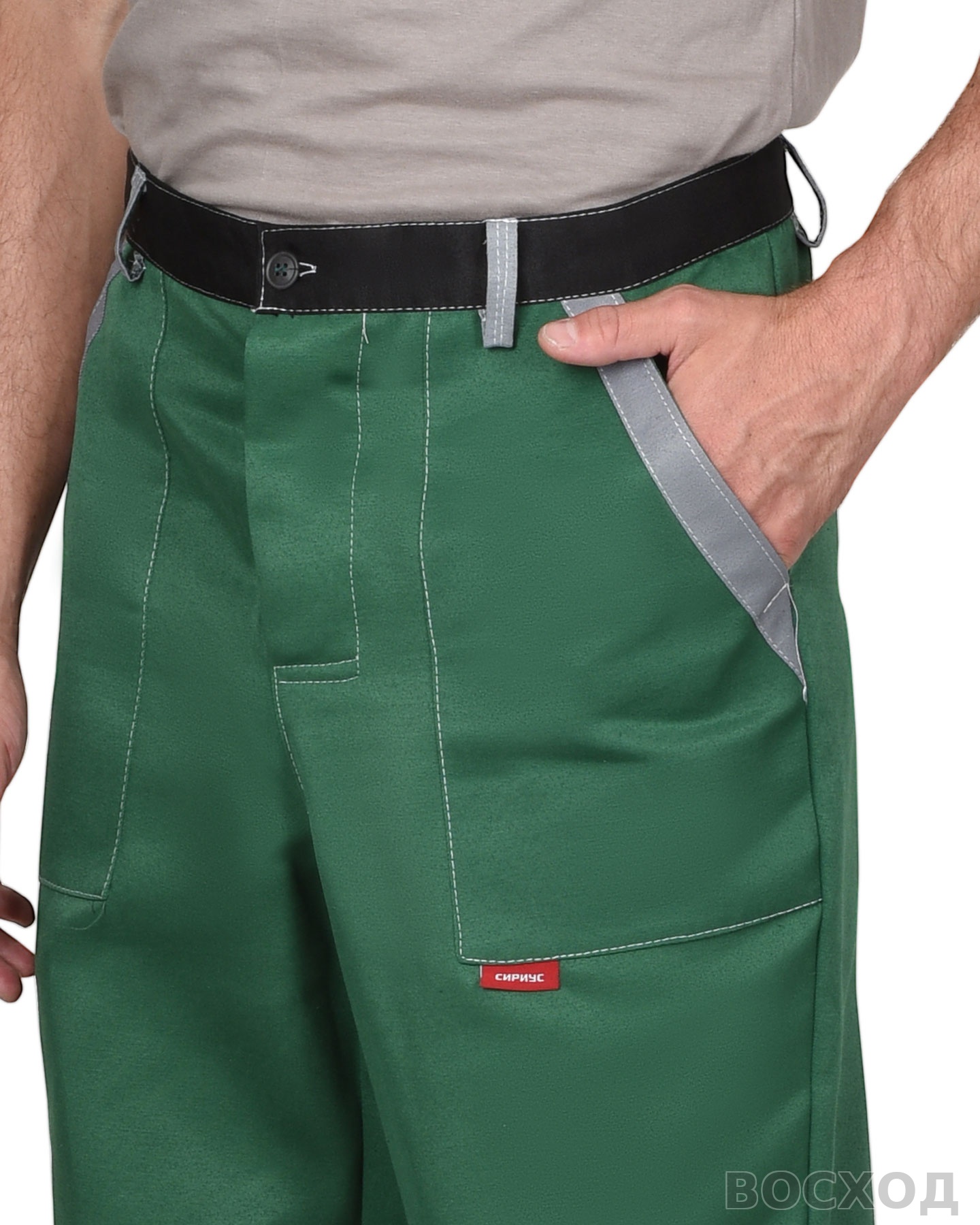 Костюм СИРИУС-АСПЕКТ куртка длин., брюки со светло-серым и черной отделкой