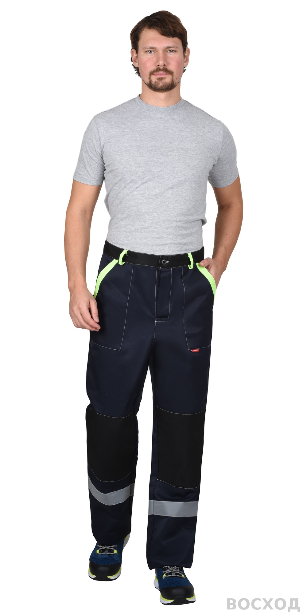 Костюм СИРИУС-ПРОФИЛЬ куртка, брюки, темно- с лимонным с черной отделкой и СОП