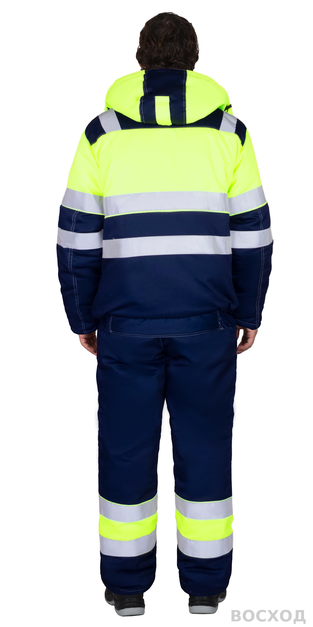 Костюм СИРИУС-НАВИГАТОР-2 зимний, куртка кор., полукомбинезон, с лимонным и СОП