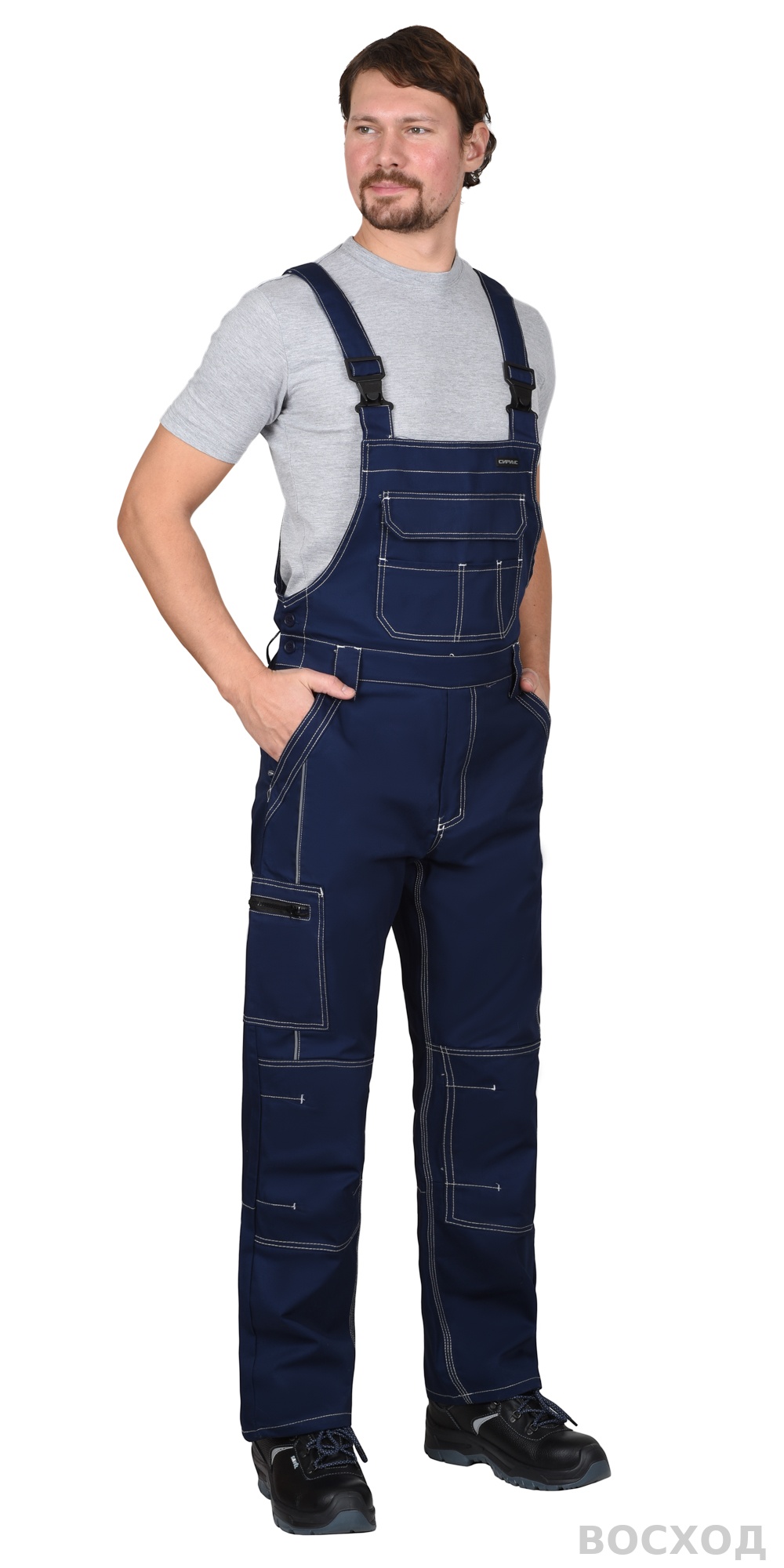 Костюм СИРИУС-ПРЕСТИЖ куртка, п/к, с черным и оранжевой отделкой