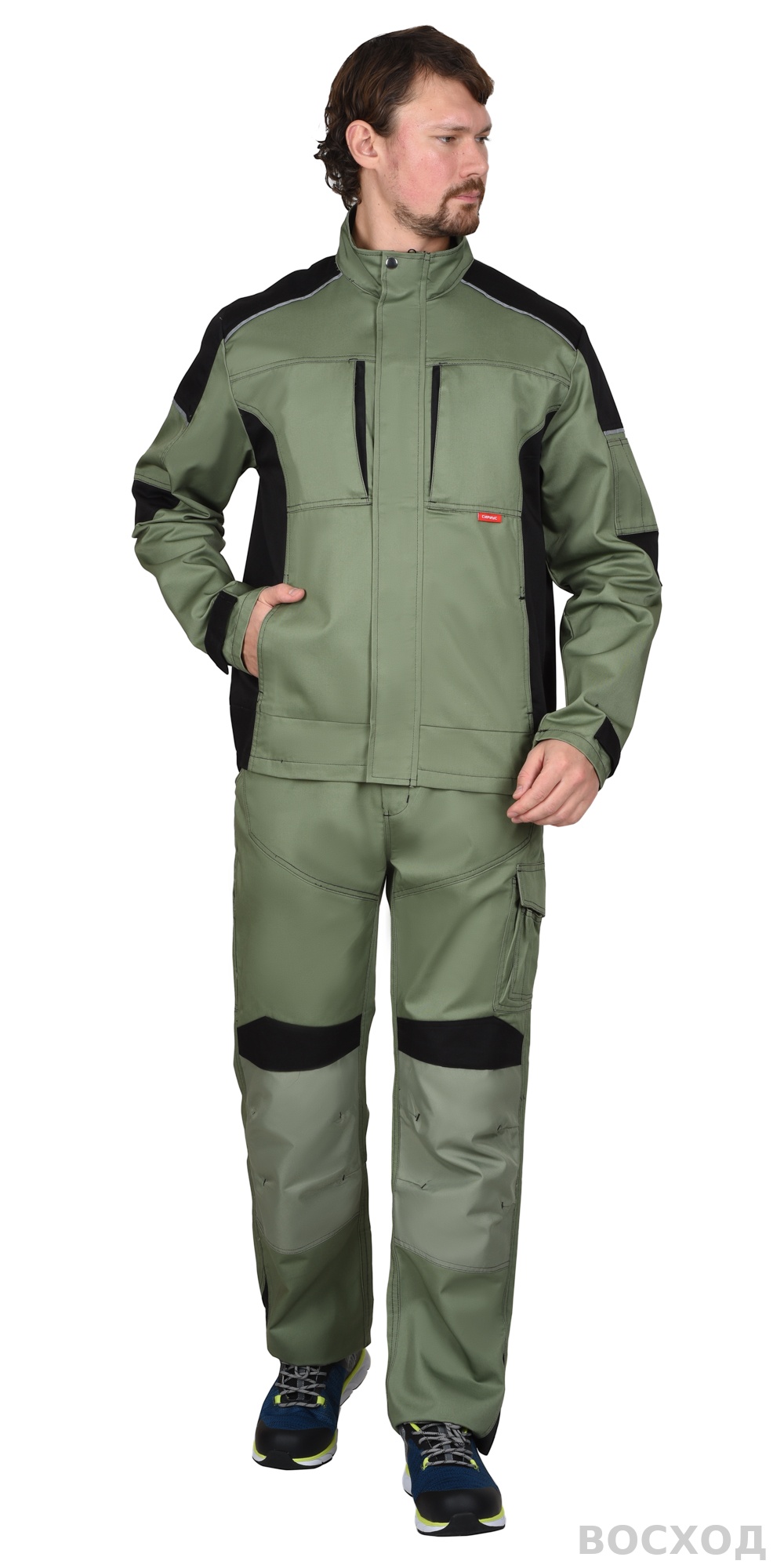 Костюм СИРИУС-ЦИТРИН куртка, брюки, светло- с черным