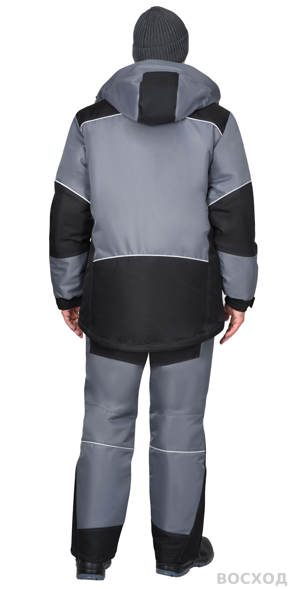 Костюм СИРИУС-АРКТИКА зимний, куртка дл., брюки, средне- с черным