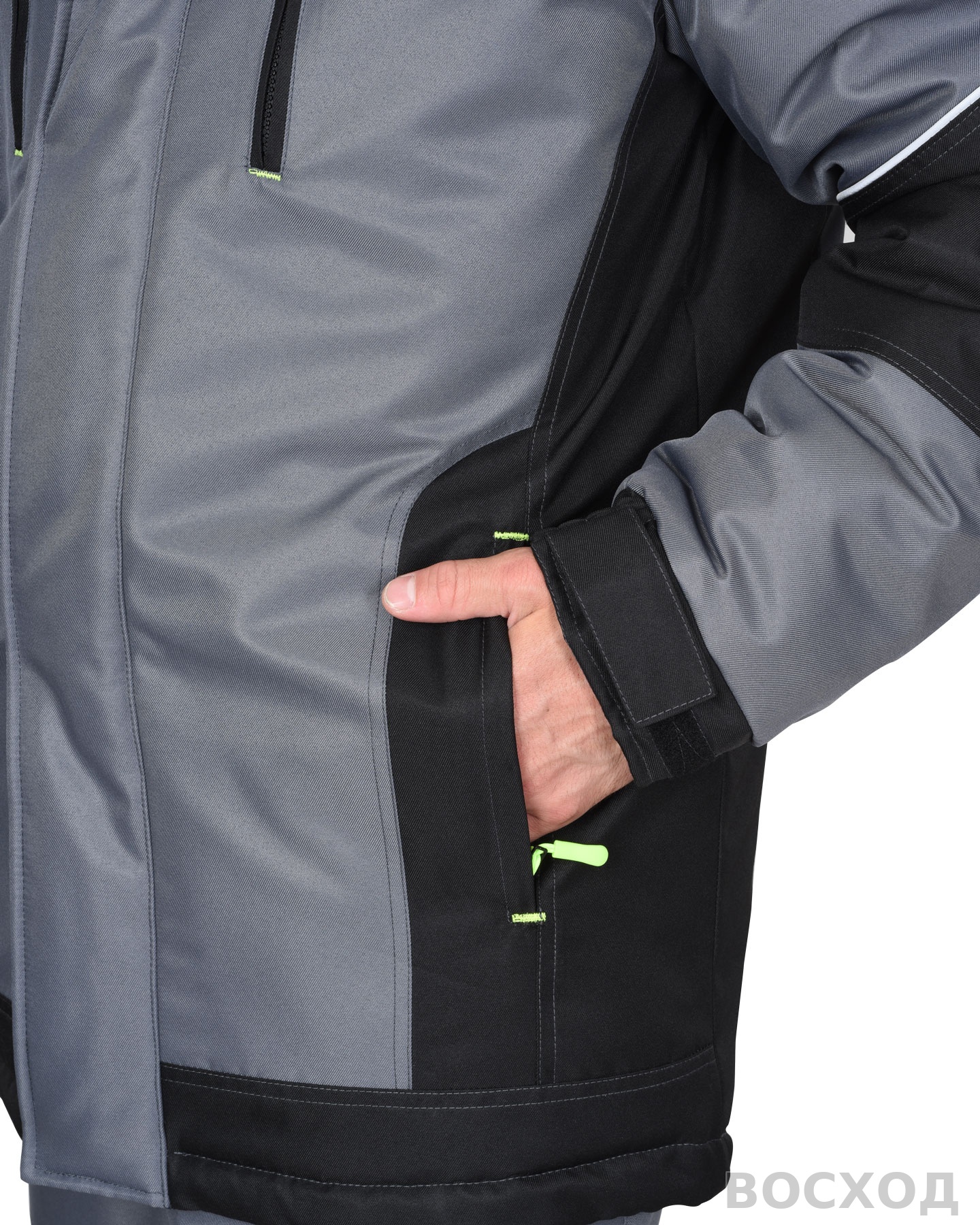 Костюм СИРИУС-АРКТИКА зимний, куртка дл., брюки, средне- с черным