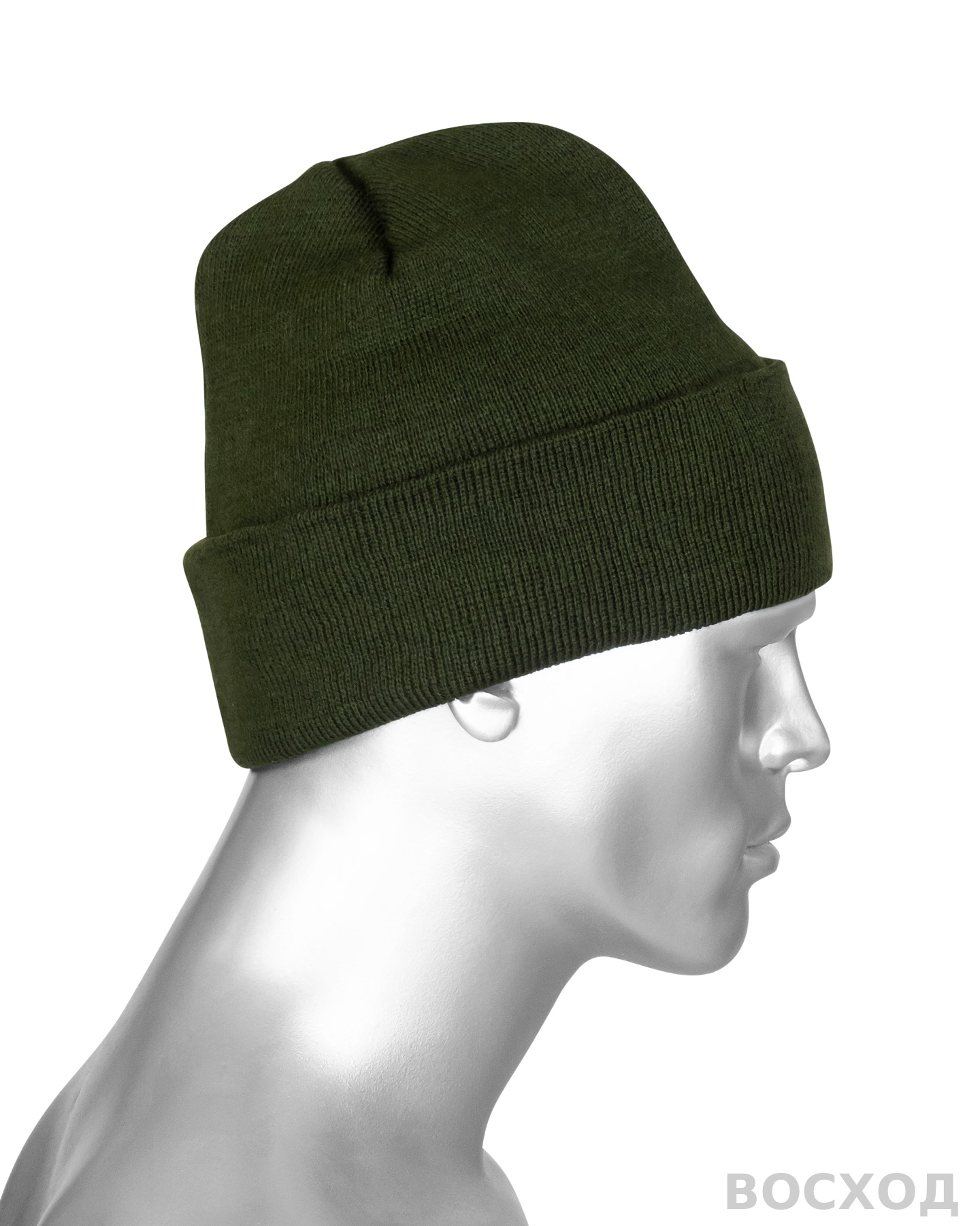 Шапка трикотажная олива