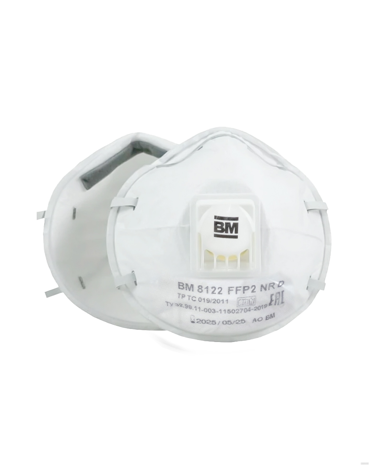 Респиратор ВМ-8122 NR D FFP2 (12 ПДК) с клапаном, чашеобразная, от аэрозолей (инд.упак.1х100)