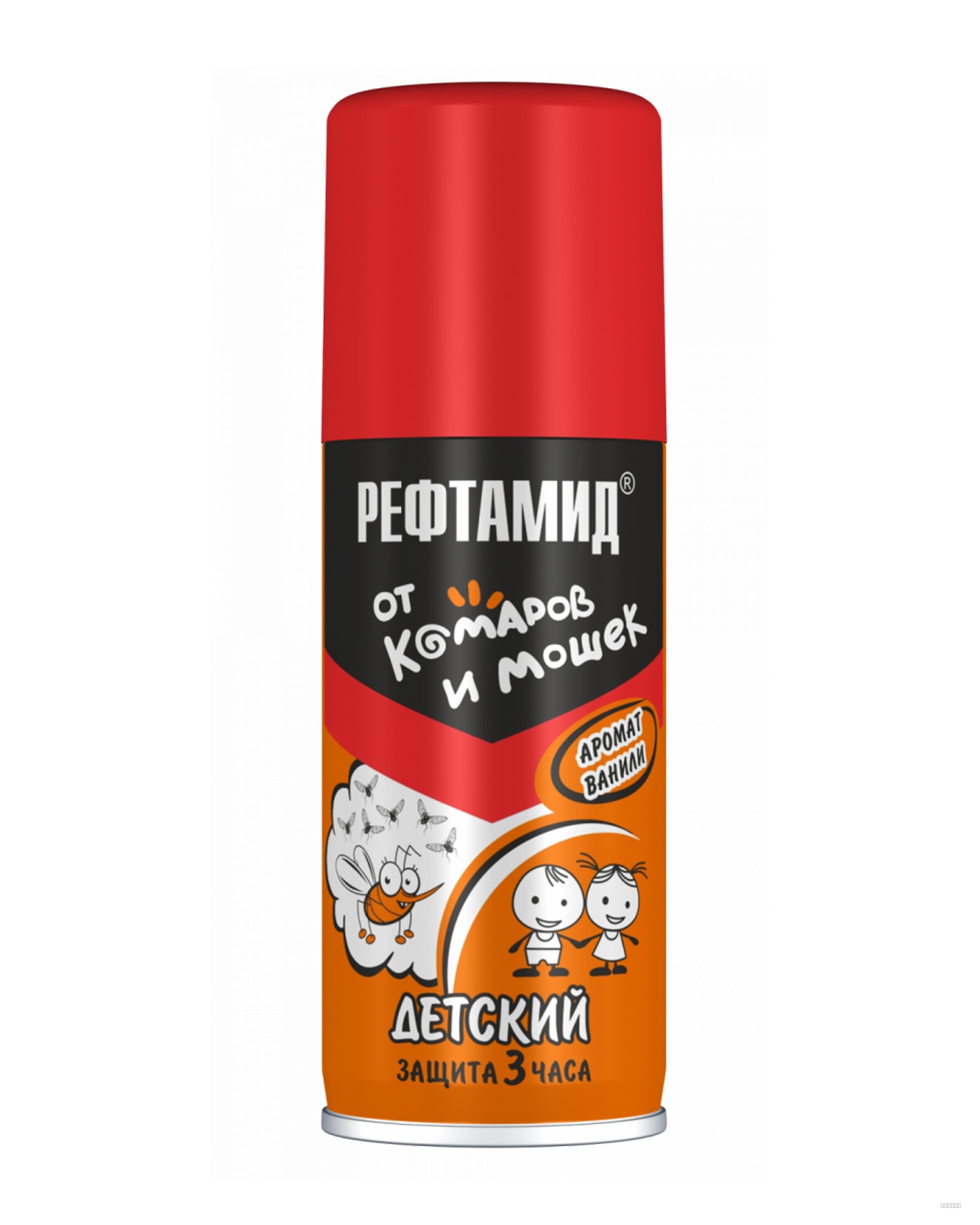 Аэрозоль - Репелент Рефтамид® бережная защита, детский от 3-х лет (комар, мошка), 100мл/15 шт. в уп