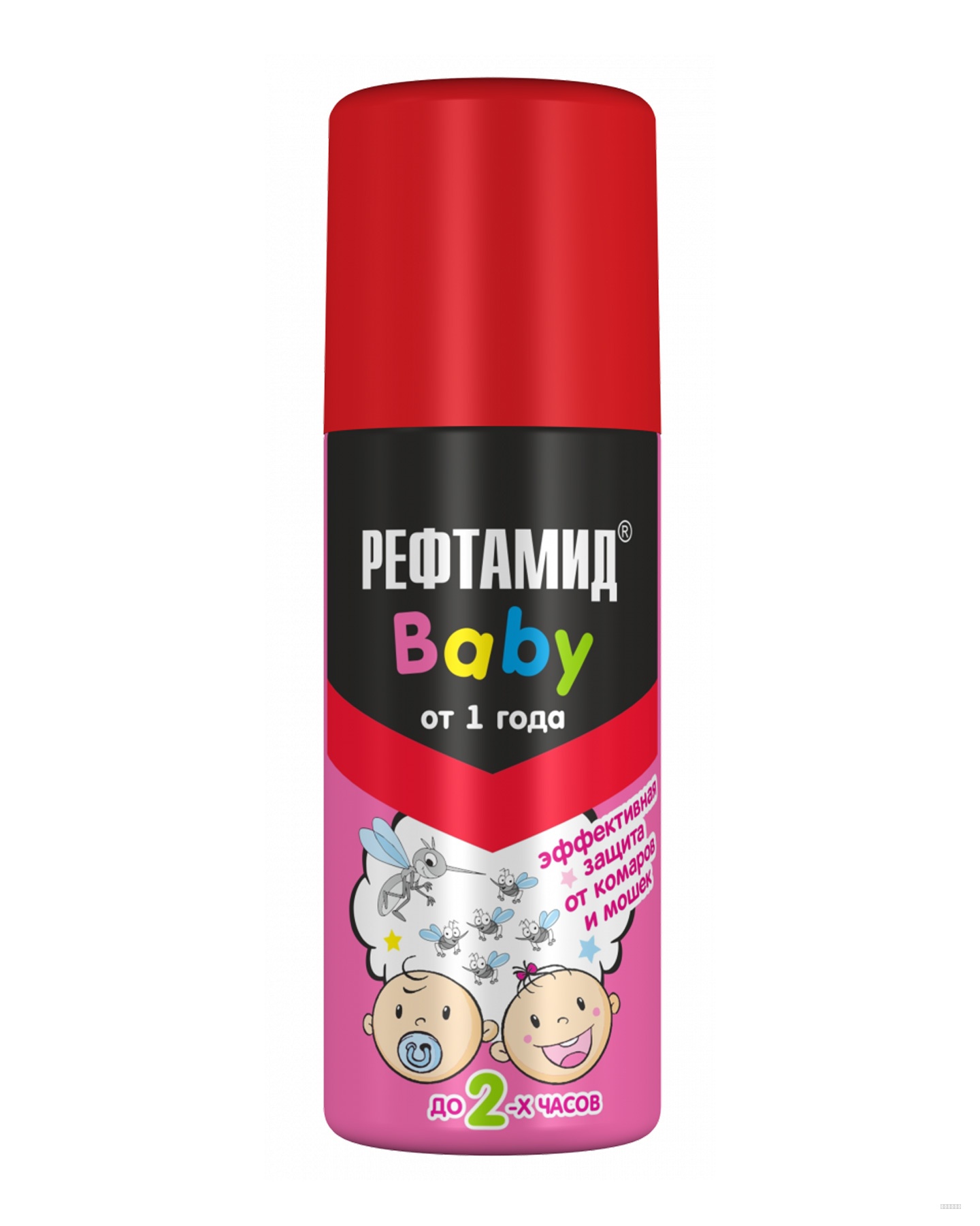 Аэрозоль - Репелент Рефтамид® для всей семьи, Baby от 1 года, (комар, мошка), 100мл/15 шт. в уп