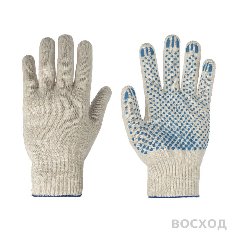 Перчатки х/б с ПВХ 10кл. 5-н. Точка