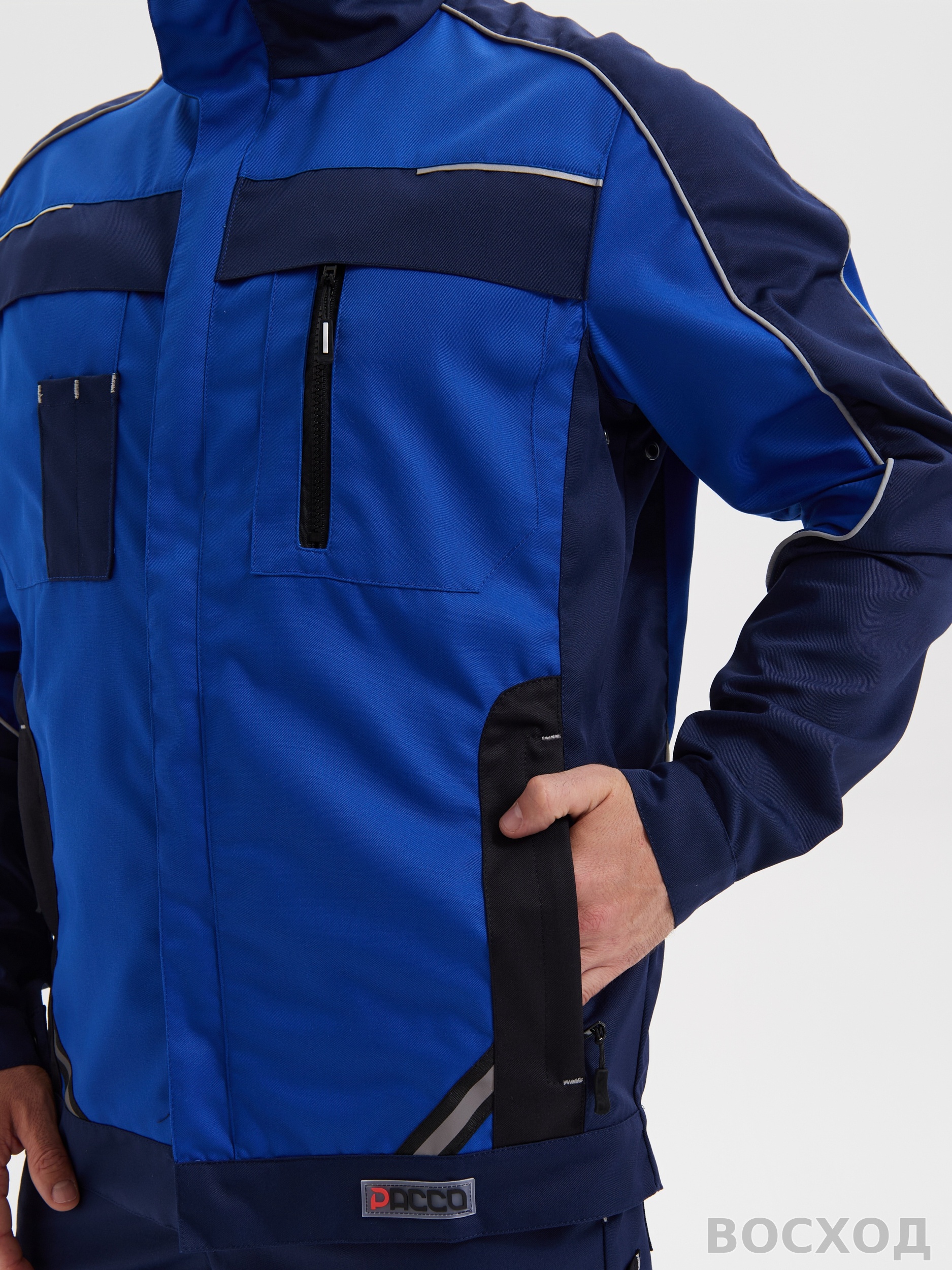 Костюм "КОСТА" куртка+брюки, цв. син/вас/черн (тк.Tomboy) - изображение 2