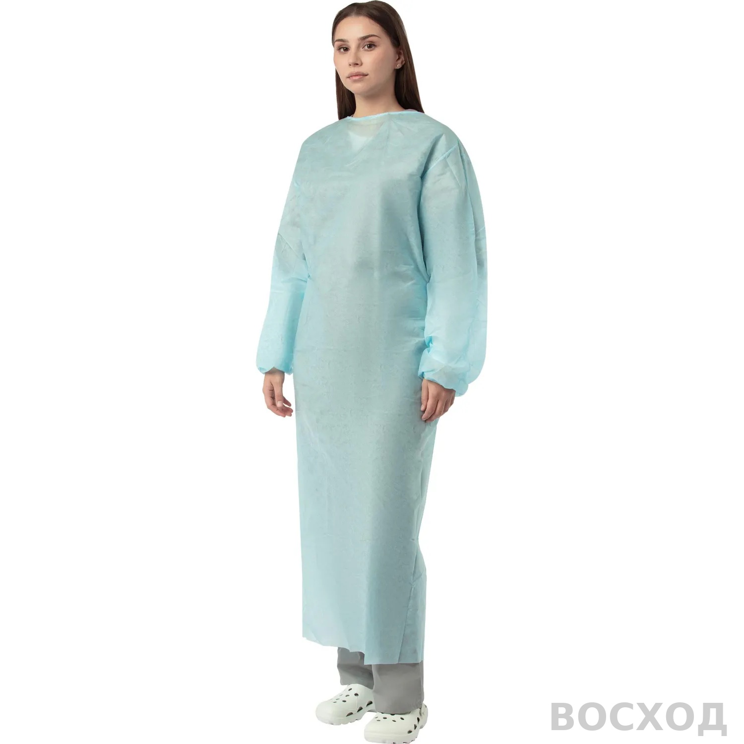 Халат хирург. стер."Евро"пл.25 длина 140 - изображение 1