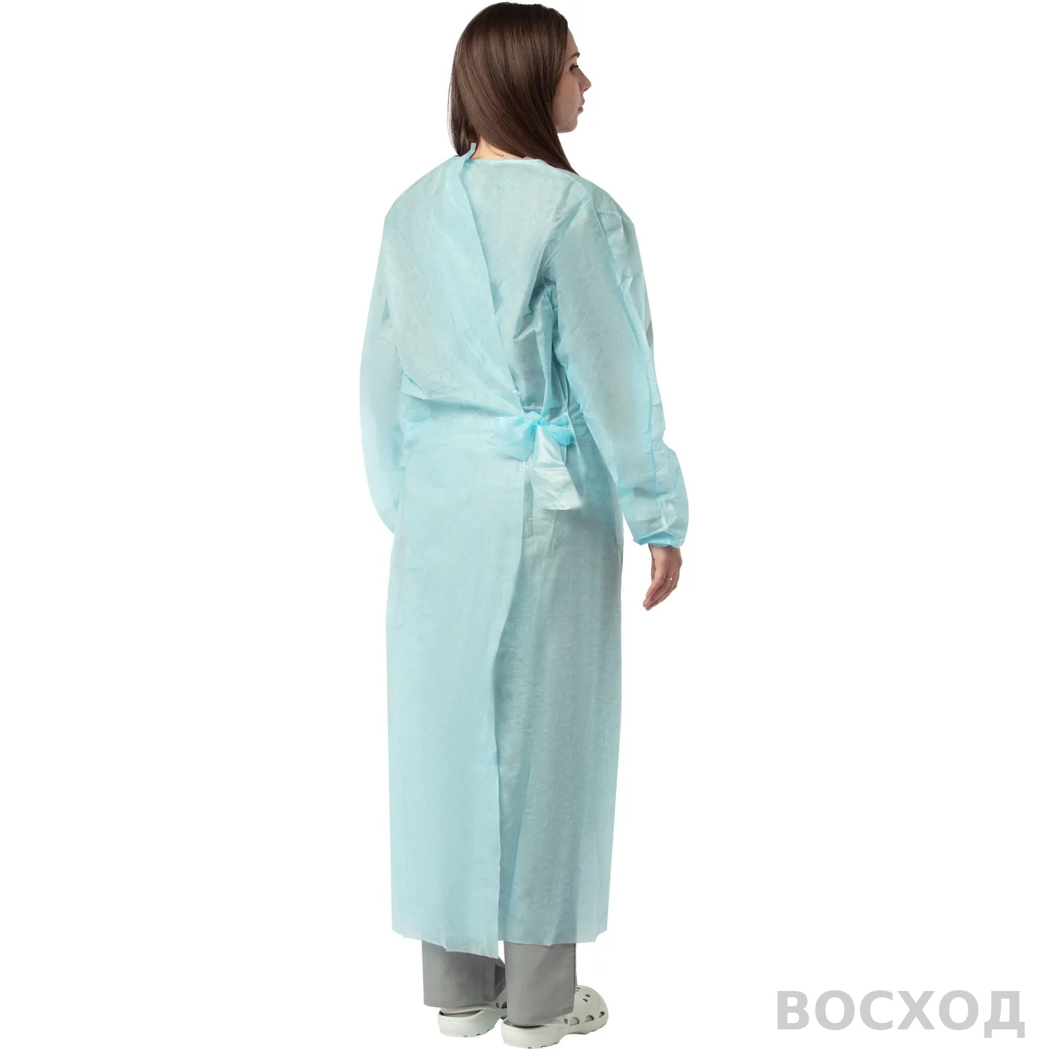 Халат хирург. стер."Евро"пл.25 длина 140 - изображение 3
