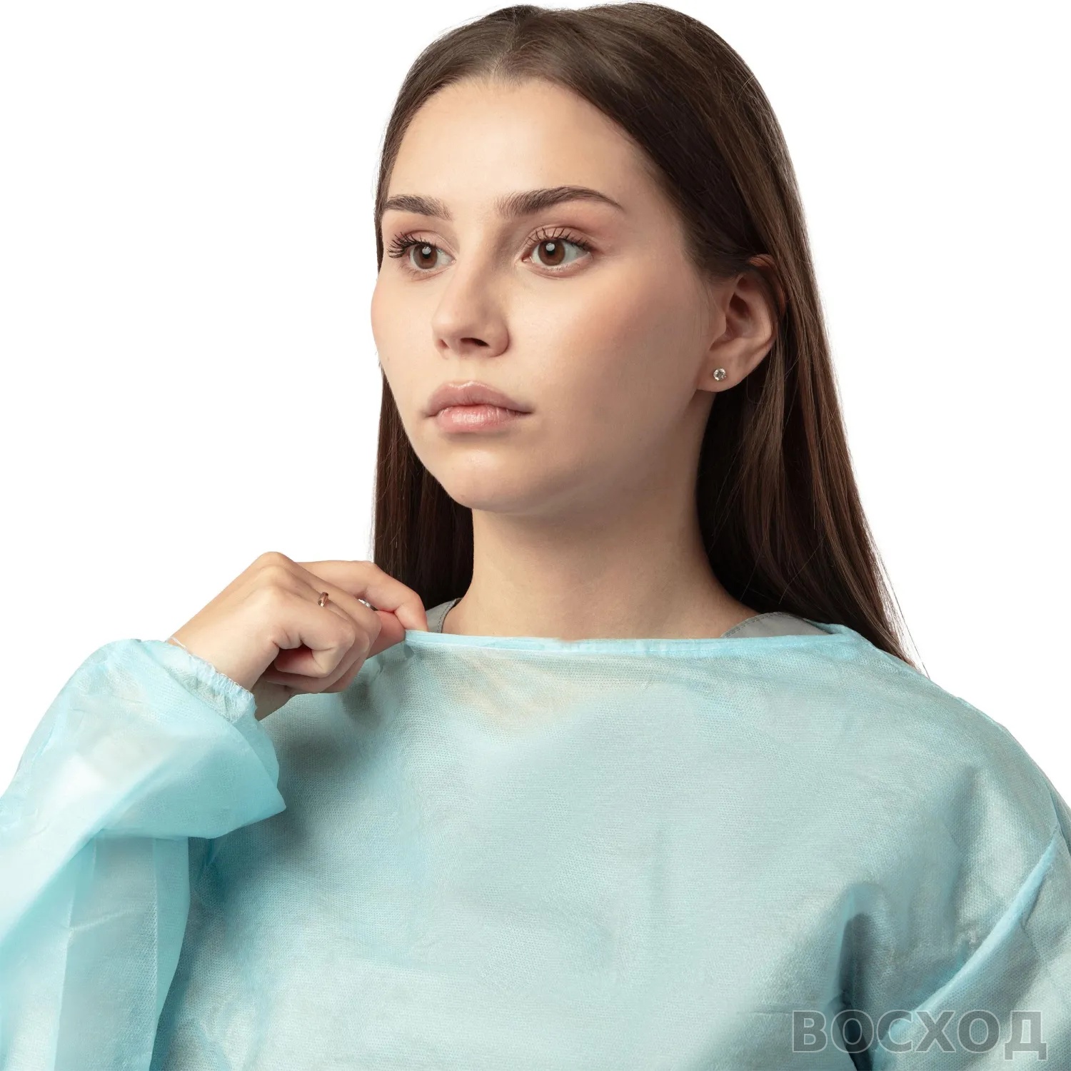 Халат хирург. стер."Евро"пл.25 длина 140 - изображение 5