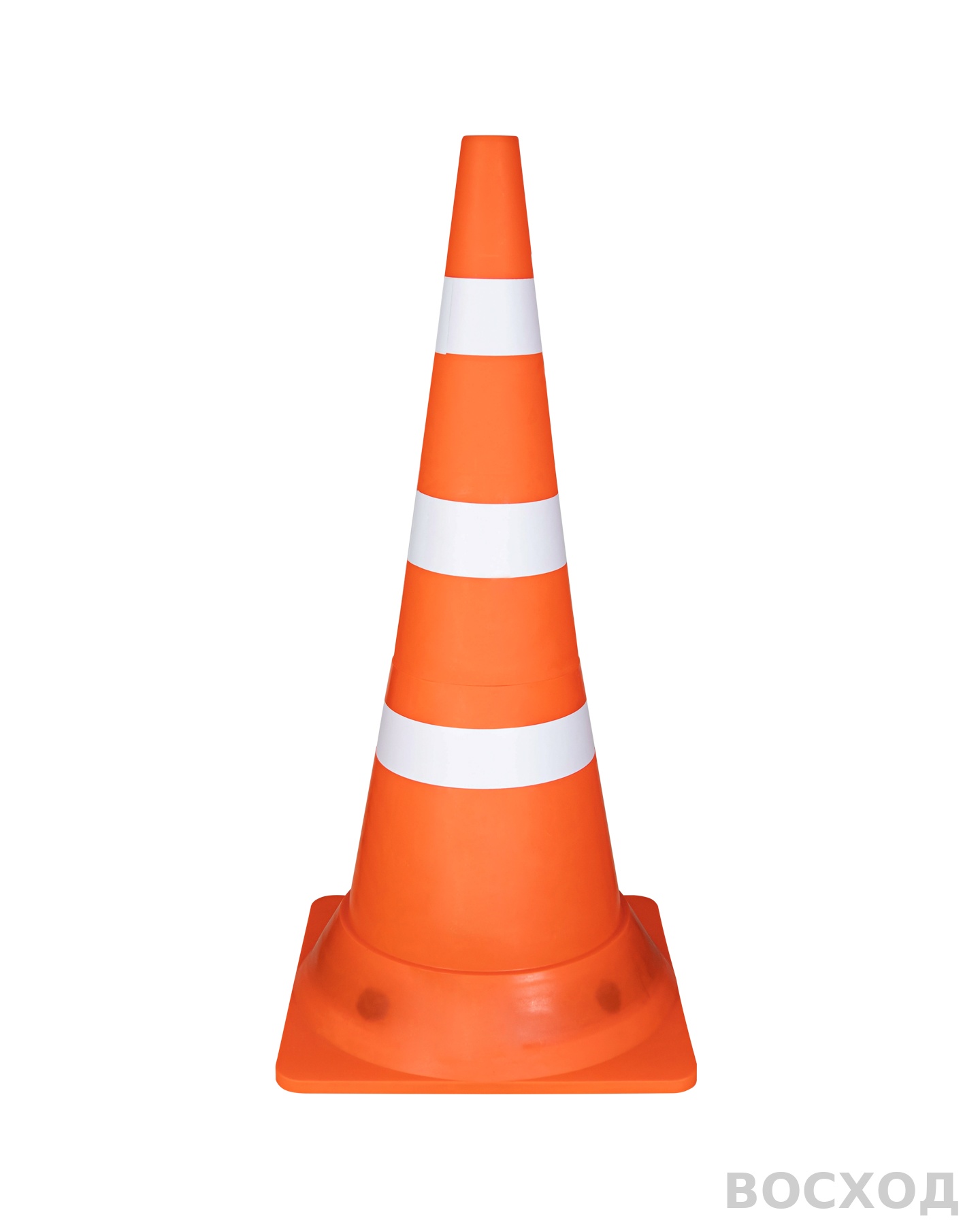 Конус сигнальный дорожный КС-3,4 750 мм с утяжелителем мягкий оранж. с тремя полосками