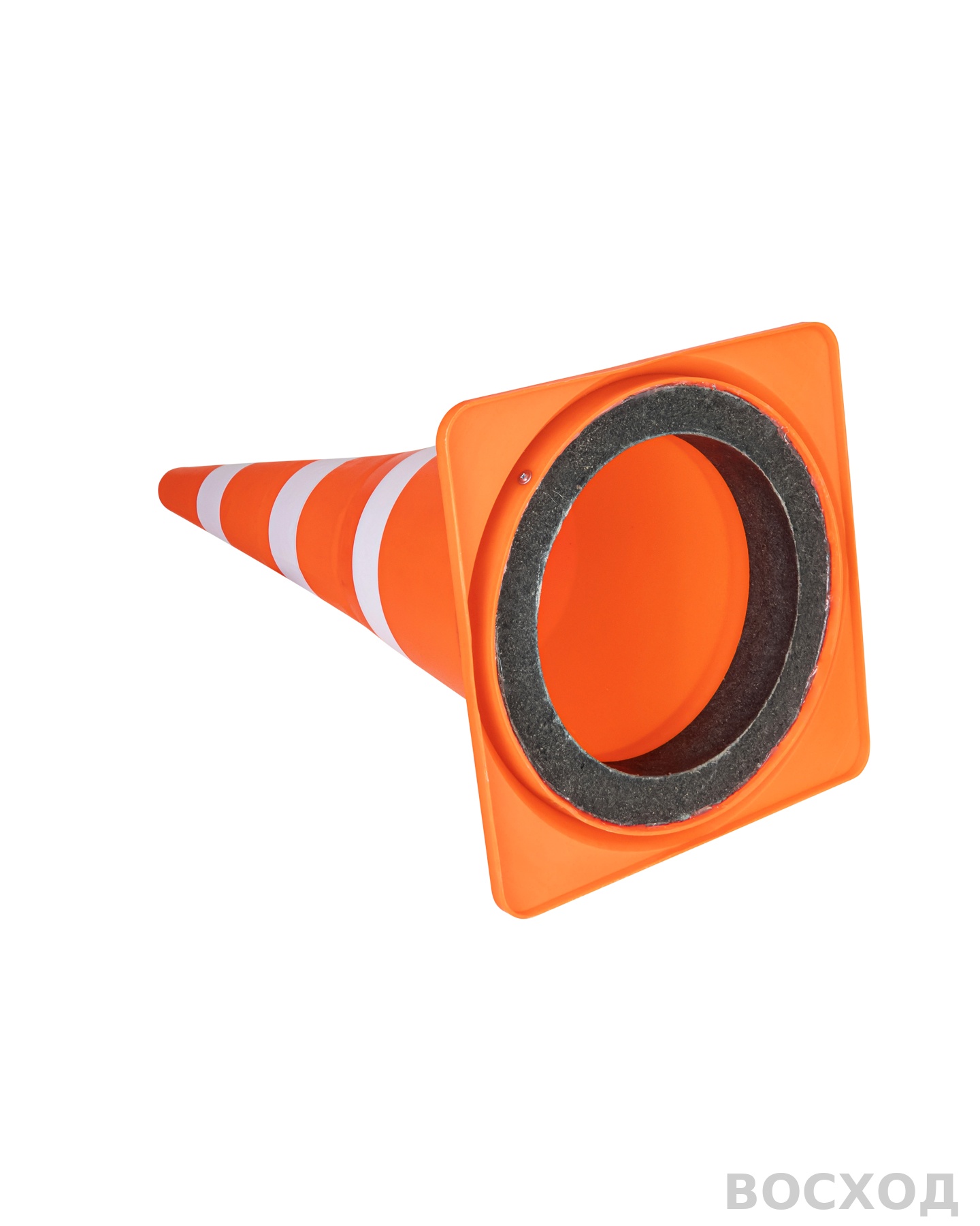 Конус сигнальный дорожный КС-3,4 750 мм с утяжелителем мягкий оранж. с тремя полосками