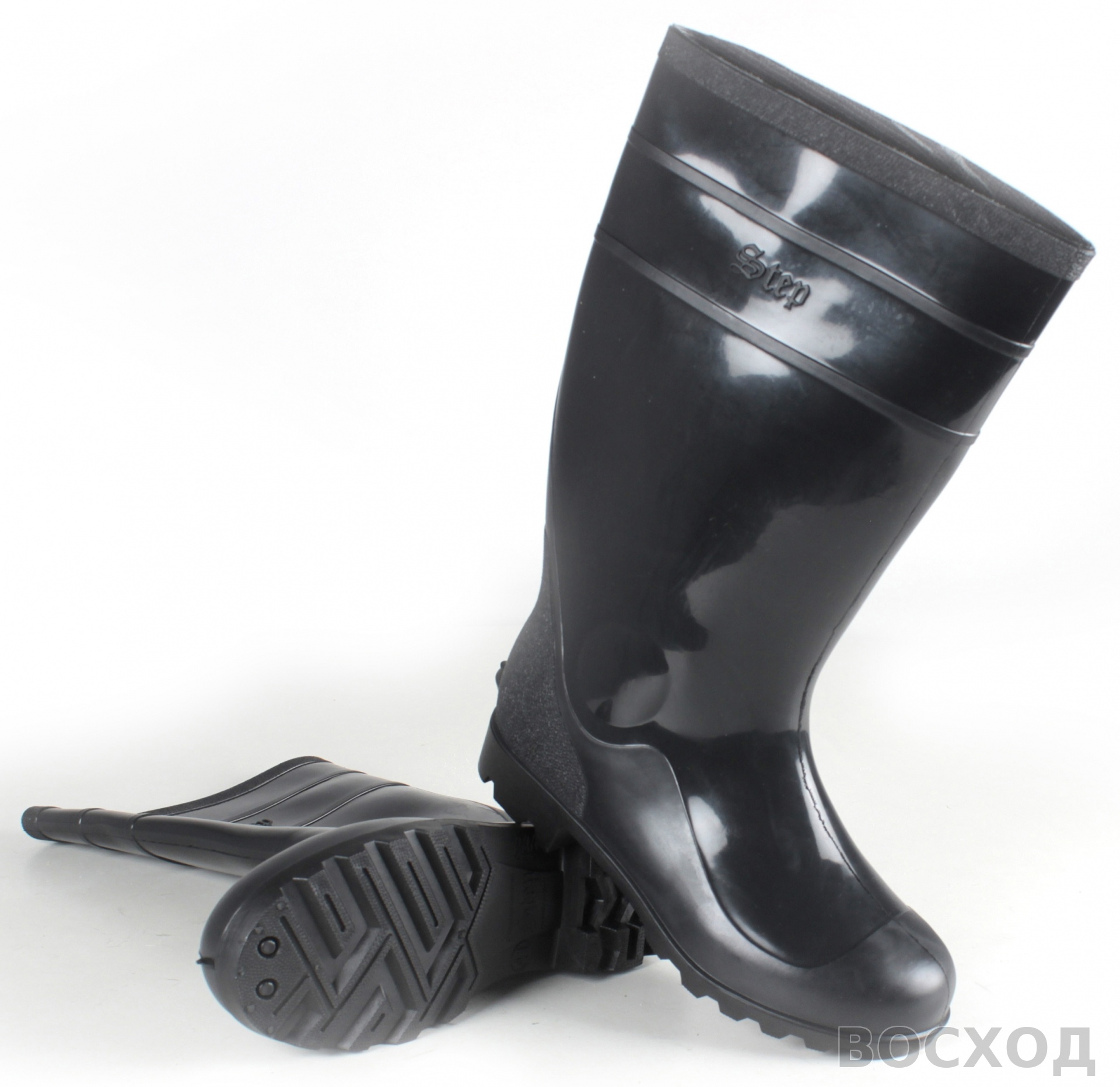 Сапоги мужские ПВХ двухкомпонентные, черный (арт.С-40) - изображение 1