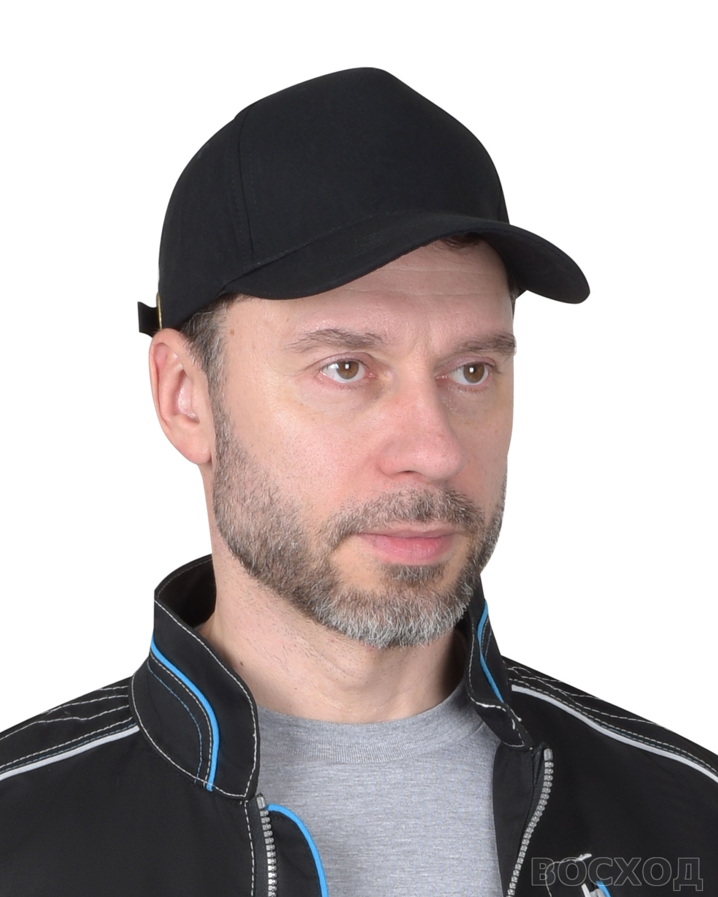 Кепка-бейсболка чёрная (пакет по 50 шт.,в упаковке 200 шт.)