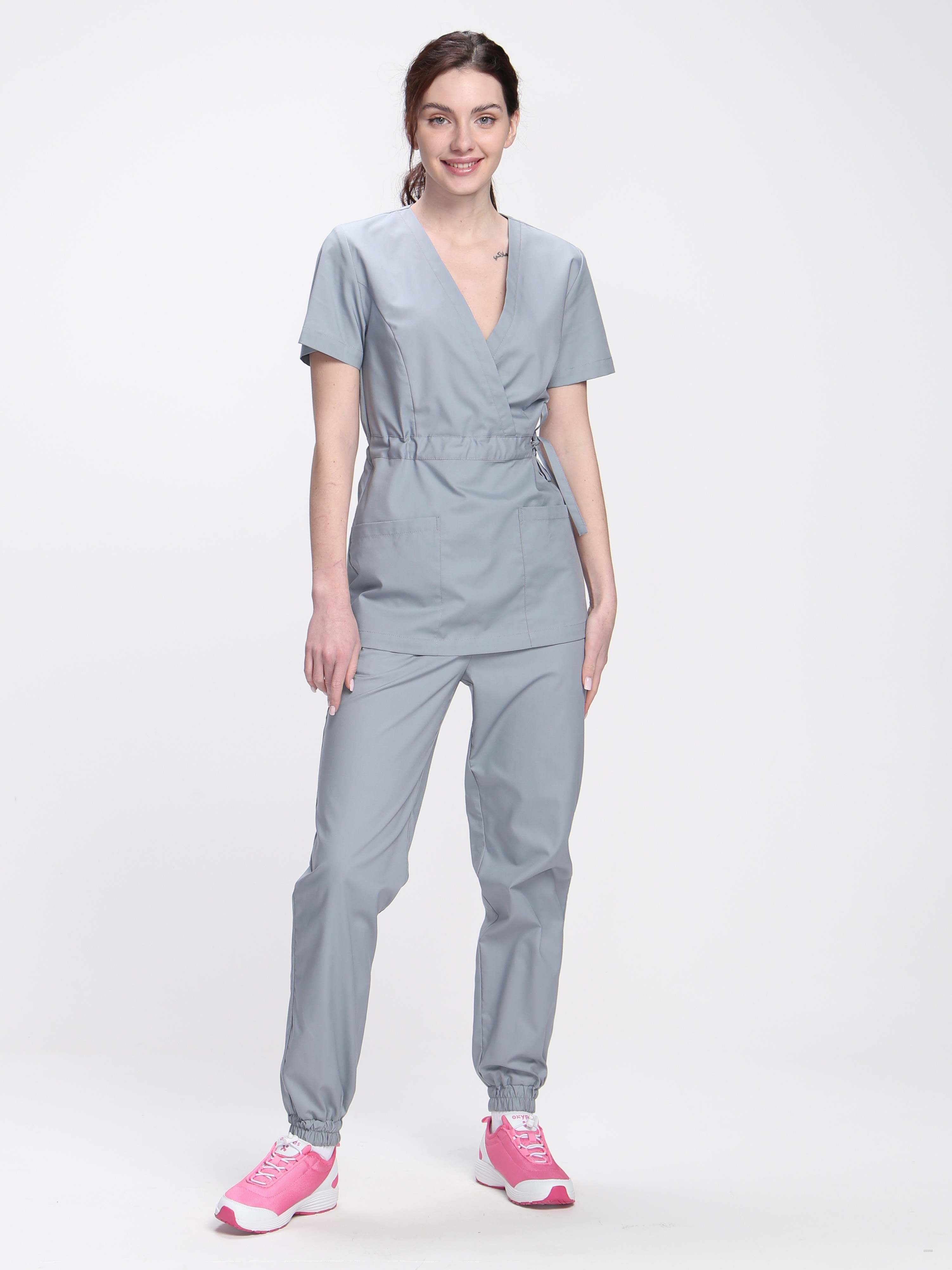 Костюм женский MedLine Марина (тк.Коттон-Рич,130), серый