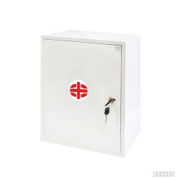 Аптечка для первой помощи работникам (метал. шкаф 250×310×100) (приказ 262н от 24.05.24) (арт. 3767)