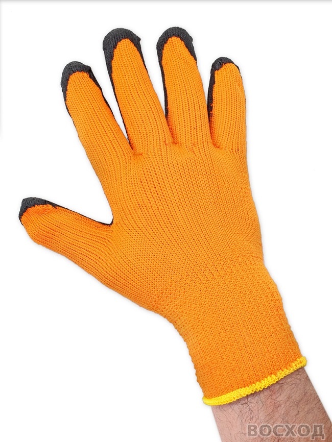Перчатки зимние рабочие «БЕРТА®» махровые, полиакриловые с латексным покрытием - изображение 2