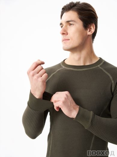 Термобельё перфорированное (фуфайка. кальсоны) Hobo Pro DryWarm стрейч-флис хаки - изображение 3