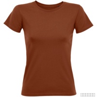 Футболка женская Regent Fit Women, коричневая (терракотовая)