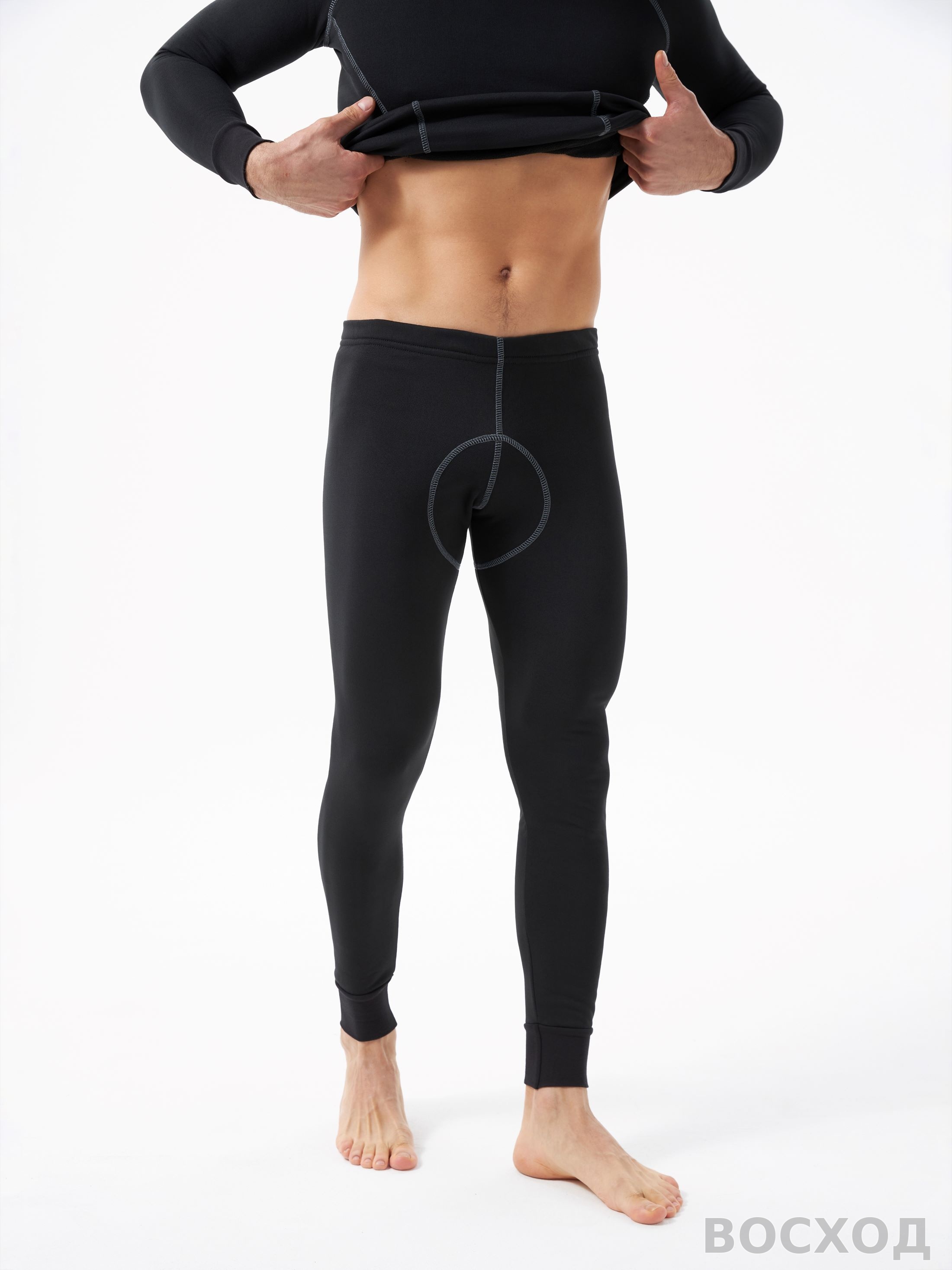 Термобельё в комплекте (фуфайка. кальсоны) Hobo Pro DryWarm стрейч-флис чёрный,64 - изображение 3