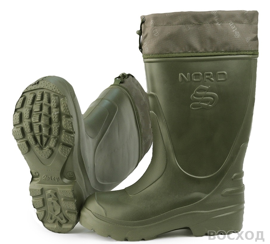 Сапоги ЭВА НОРД -45С (STEP) с надставкой, утепленные (вкл. чулок), олив (-45°С)