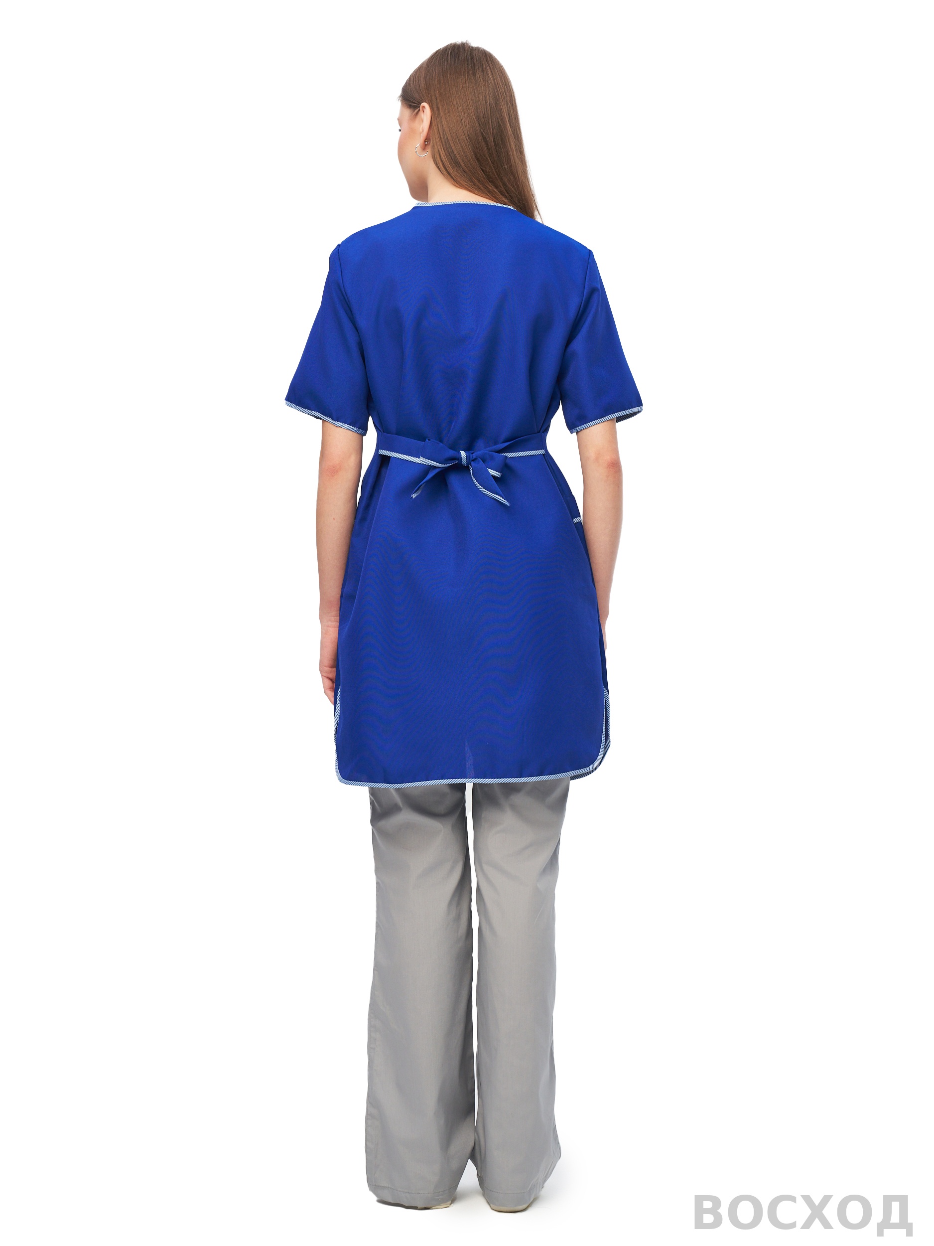 Халат женский "Сакура" васильковый - изображение 1