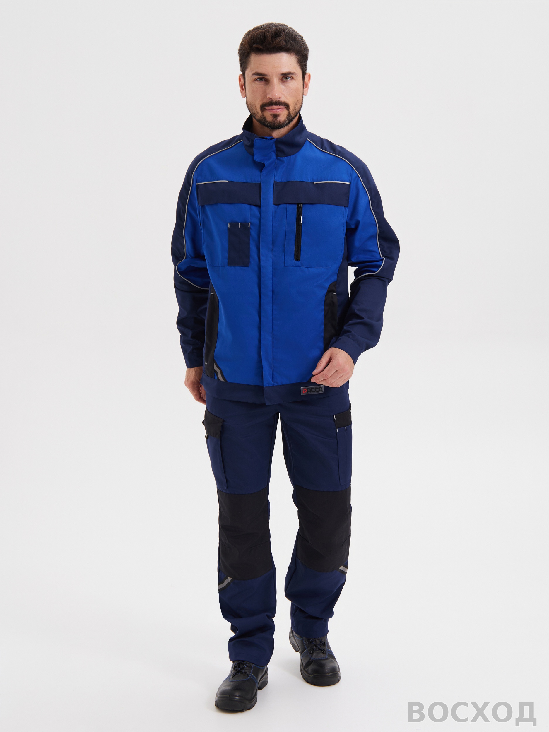 Костюм "КОСТА" куртка+брюки, цв. син/вас/черн (тк.Tomboy) - изображение 4