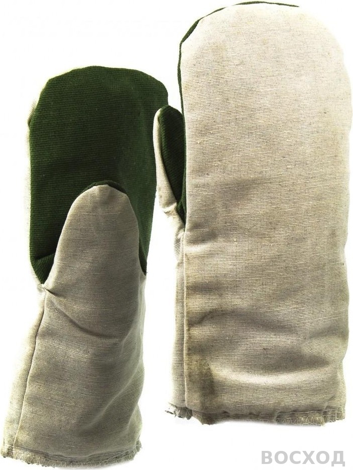 Рукавицы ватин 2-сл. с брезент. налад.