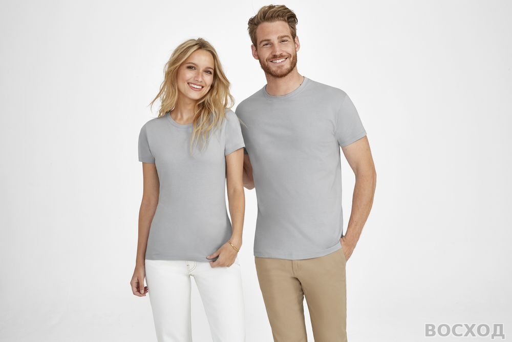 Футболка унисекс Regent 150, светло-серый меланж - изображение 5