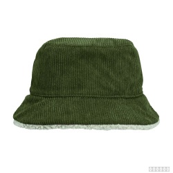 Панама Bucket двусторонняя утепленная, с бежевым