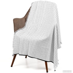 Плед Fringy, с черным 110х170 см