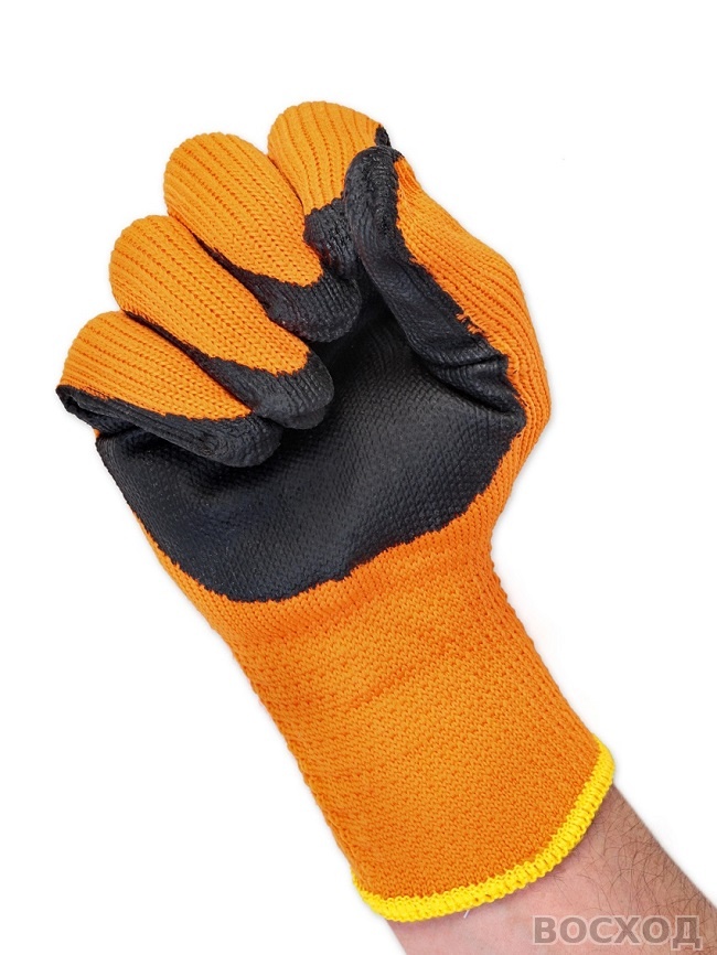 Перчатки зимние рабочие «БЕРТА®» махровые, полиакриловые с латексным покрытием - изображение 3