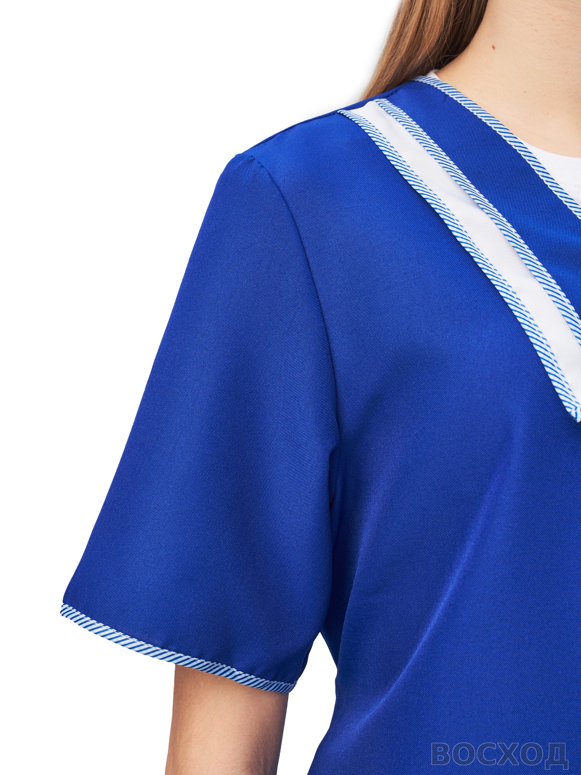 Халат женский "Сакура" васильковый - изображение 6