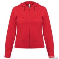 Толстовка женская Hooded Full Zip красная