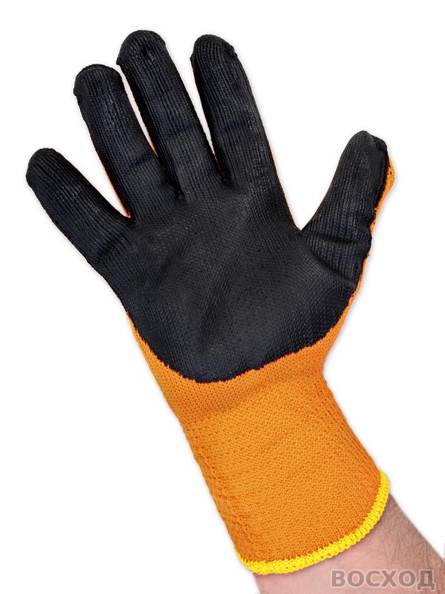 Перчатки зимние рабочие «БЕРТА®» махровые, полиакриловые с латексным покрытием - изображение 1