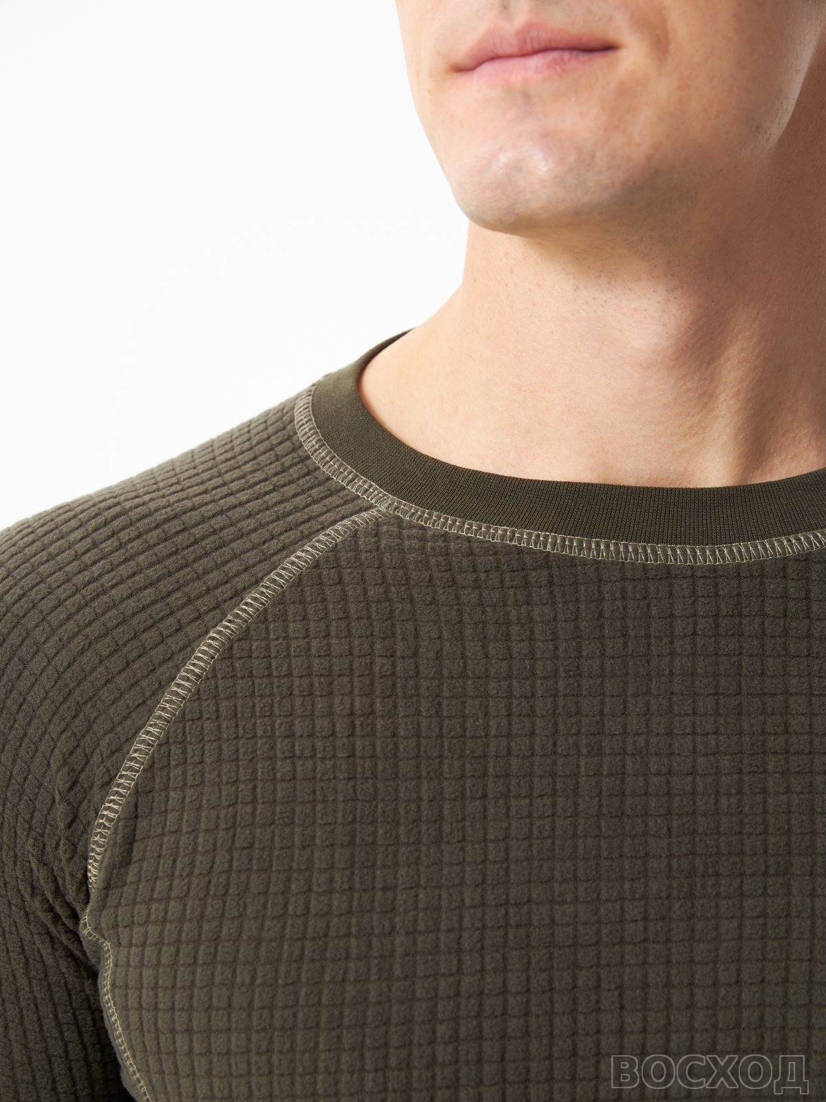 Термобельё перфорированное (фуфайка. кальсоны) Hobo Pro DryWarm стрейч-флис хаки - изображение 7